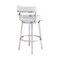 Armen Living Madrid 26" Counter Height Swivel White Faux Leather and Brushed Stainless Steel Bar Stool LCMABABSWH26 - alternate 9